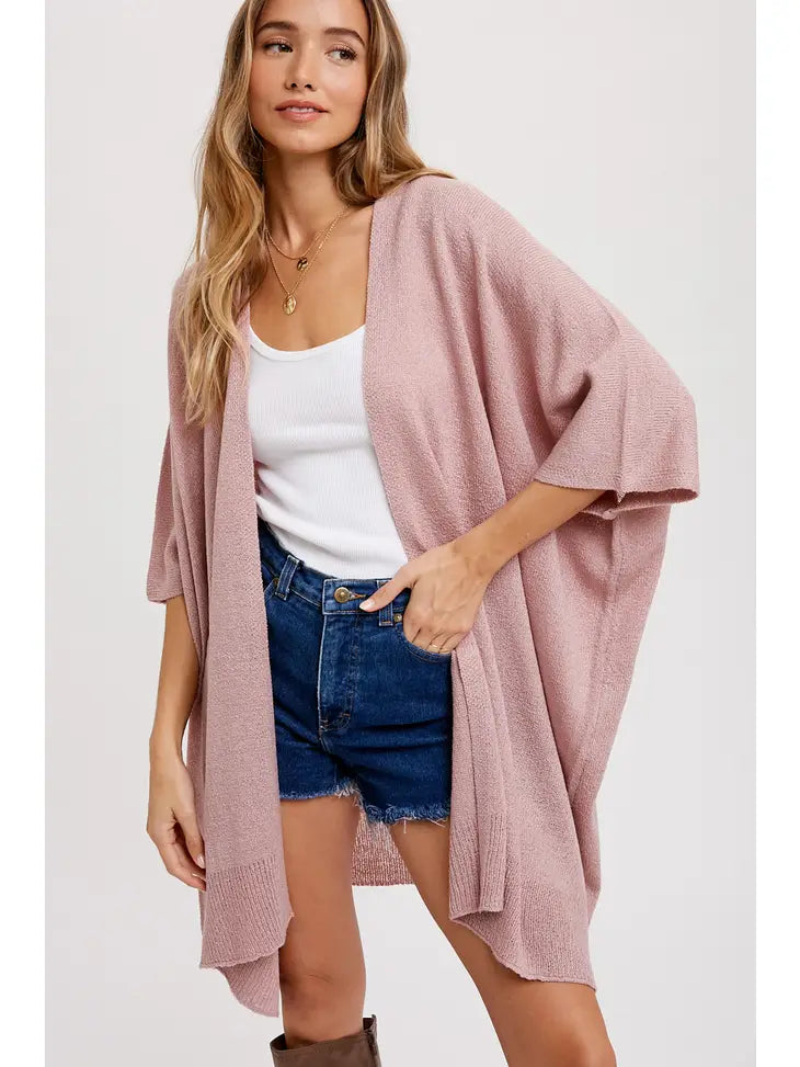 Wide-Sleeve Cardigan