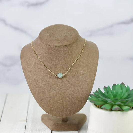 Natalie Natural Stone Necklace - green