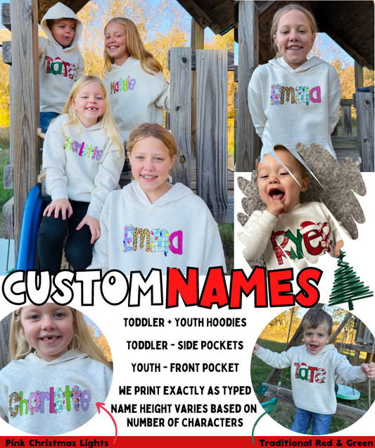 Custom Christmas Name Sweatshirts