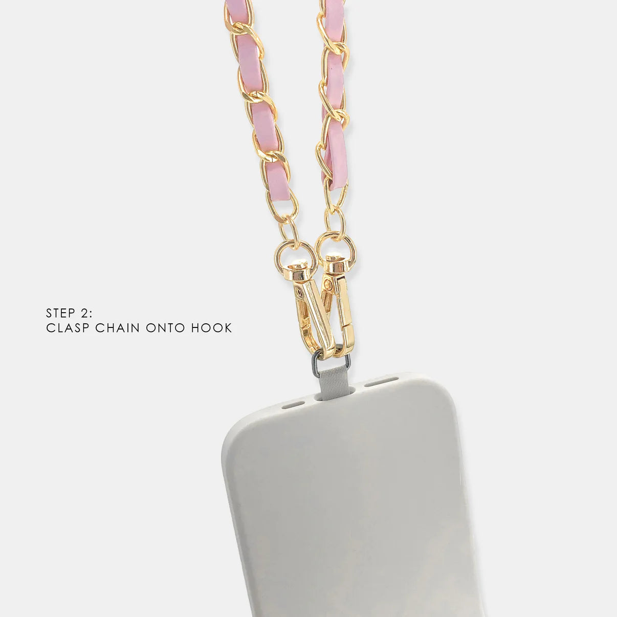 Matte Phone Chain Pink- OMG Blings
