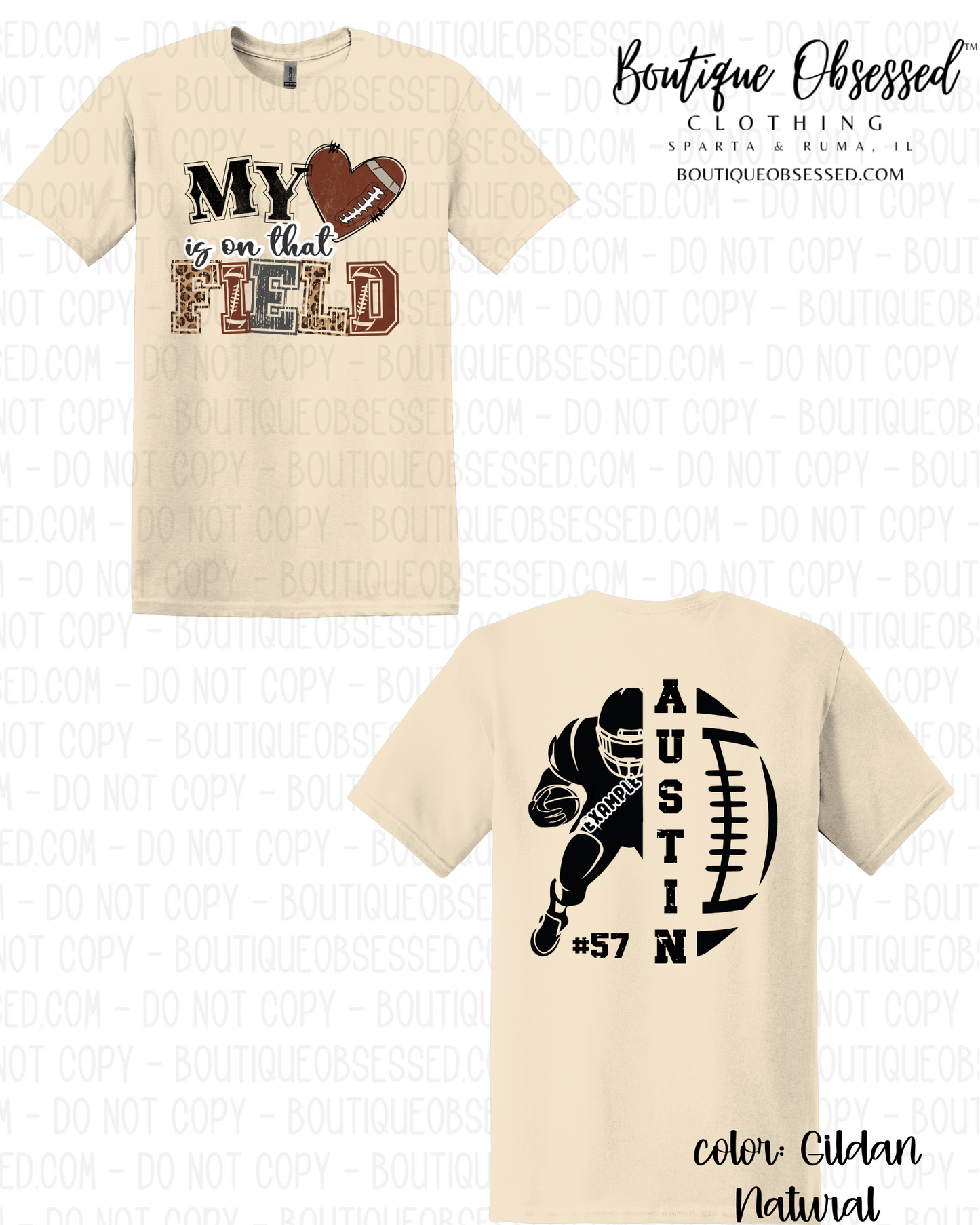 Heart Is On That Field Tee-Personalized
