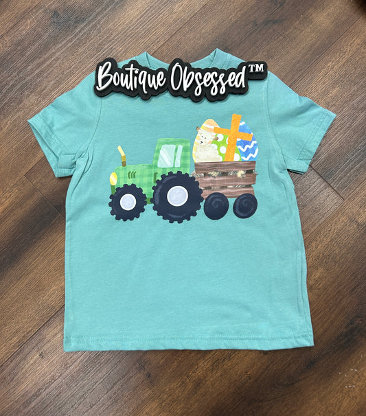 Green Easter Tractor Tee