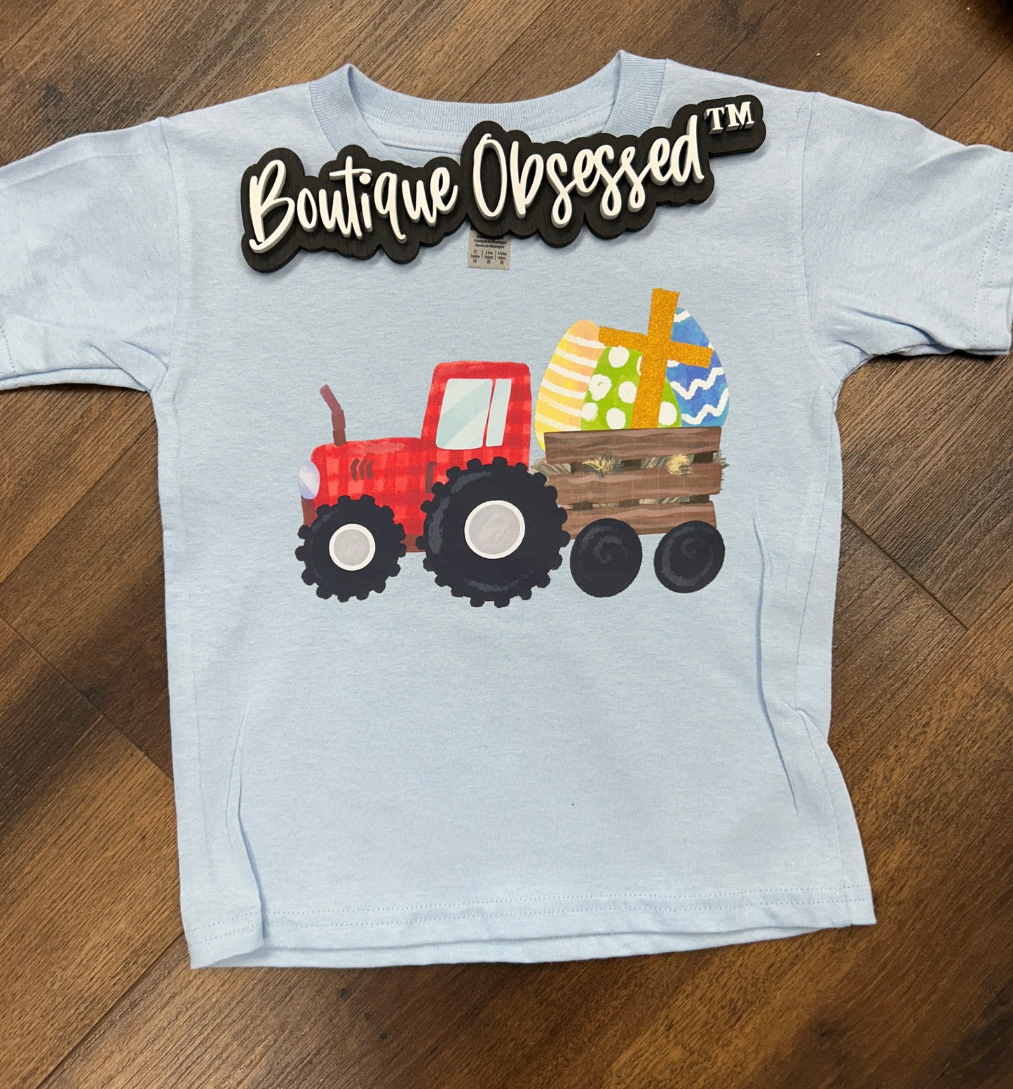 Red Easter Tractor Tee