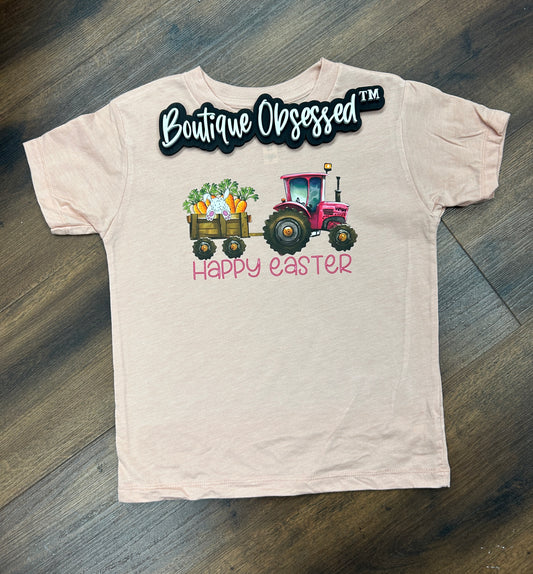 Pink Easter Tractor Tee
