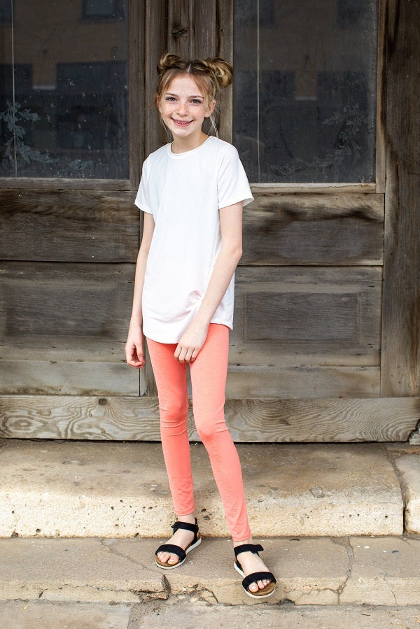Coral leggings - youth