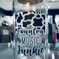 Country Music Junkie Glass Tumbler