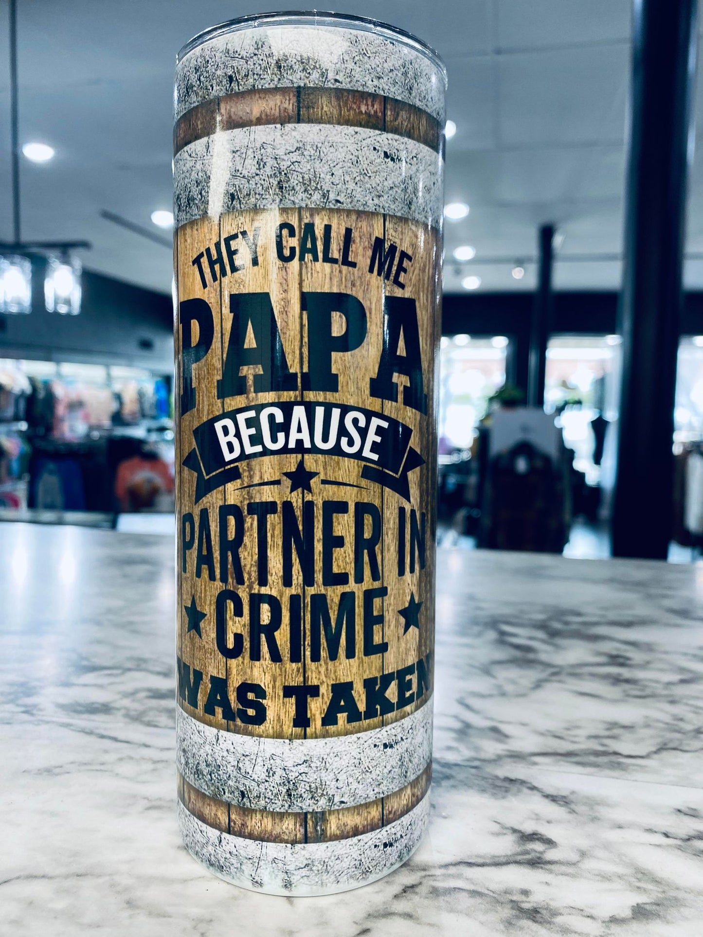 Papa Partner In Crime Tumbler