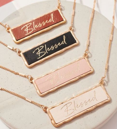 Blessed Charm Necklace/ Black