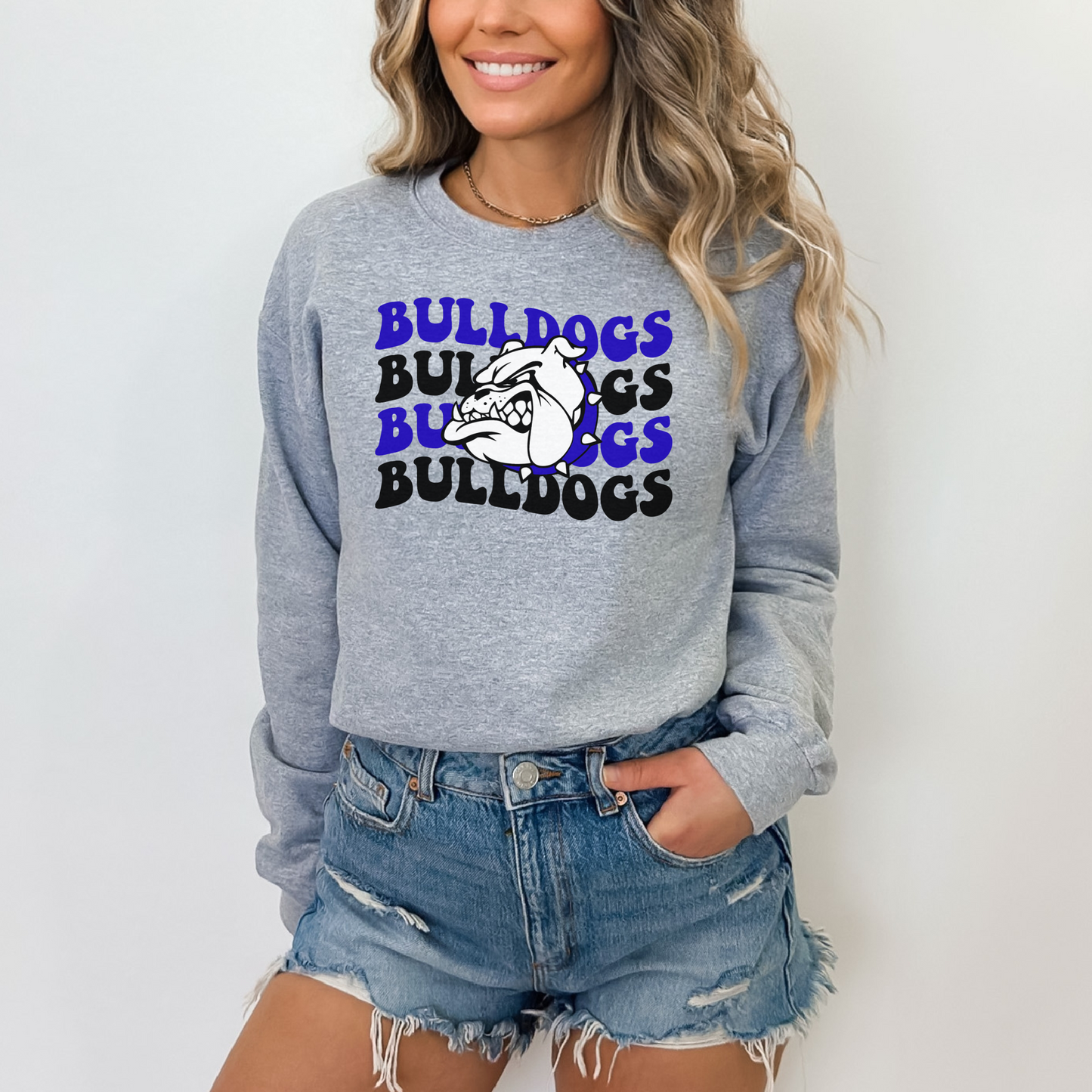 Bulldogs W/ Dog Sweatshirt