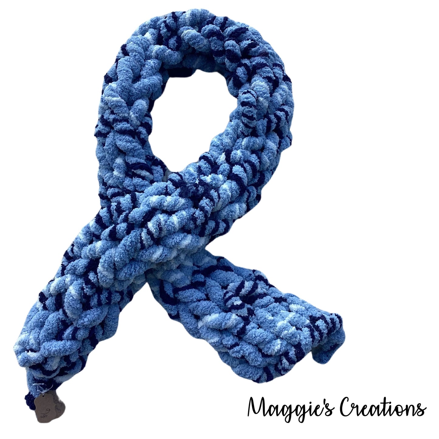 Chunky Knit Scarf - Blue