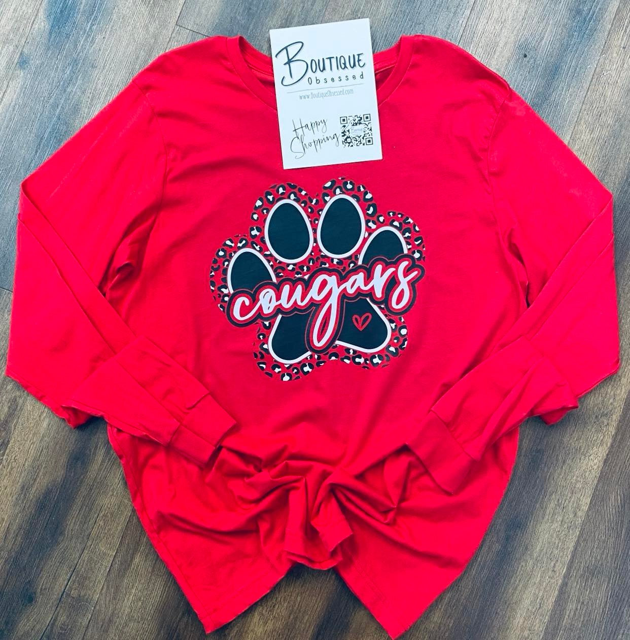 Cougars Paw Red- ADULT