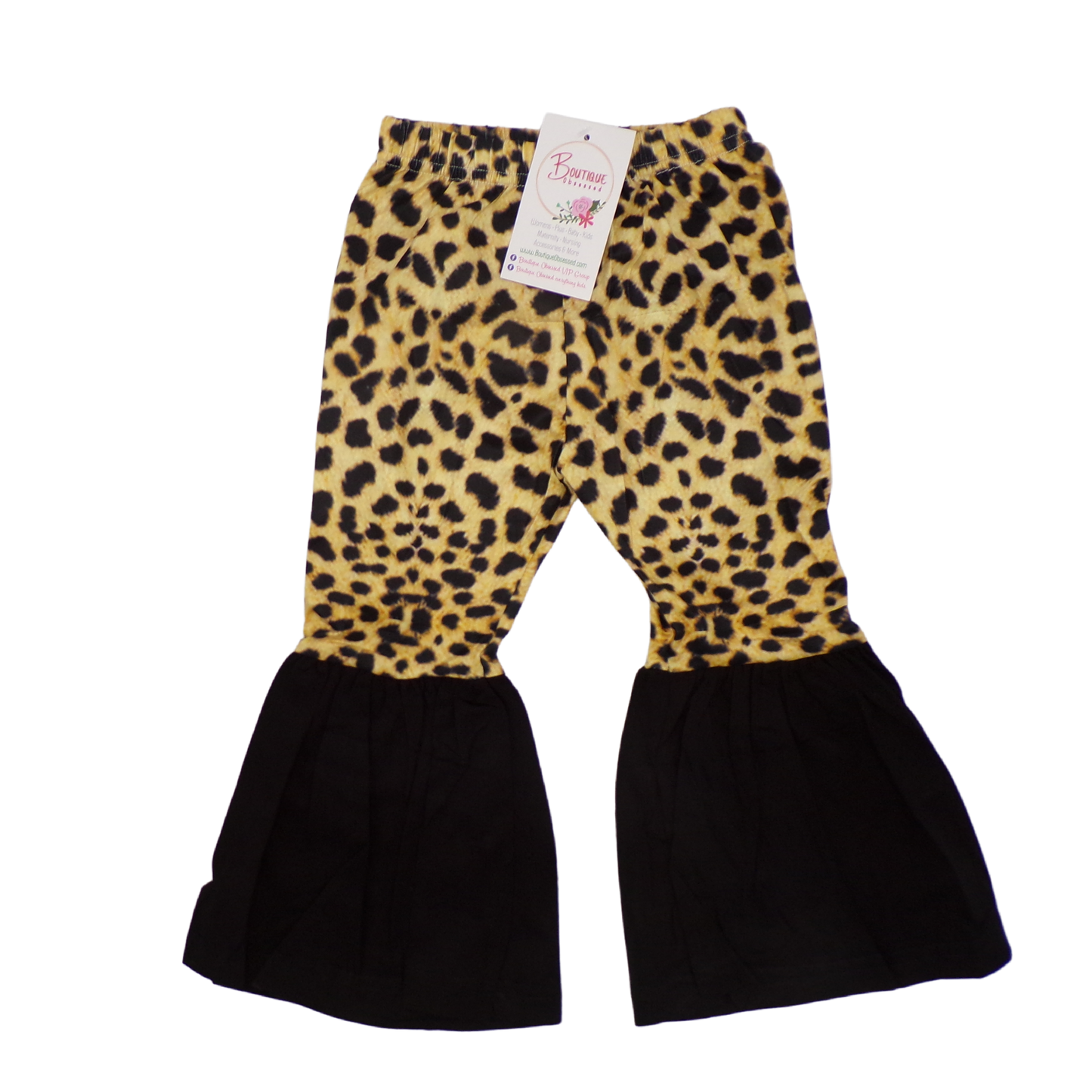 Black Leopard Pants