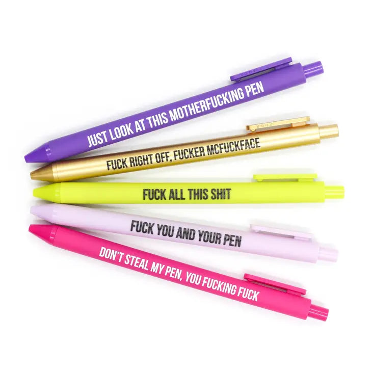 Colorful Sweary Fuck Pens
